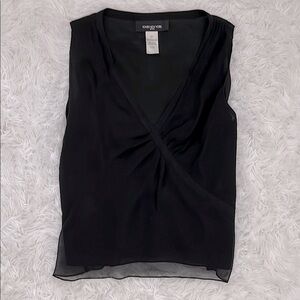 Jones New York Black Sleeveless Blouse
